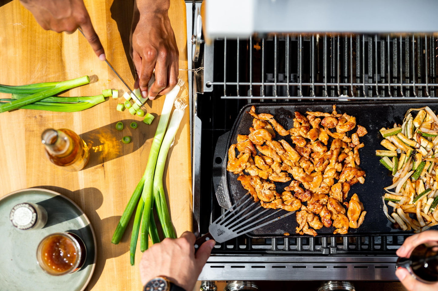 Cast Iron Reversible Grill/Griddle - Pre-Seasoned Dual-Sided Cooking Surface