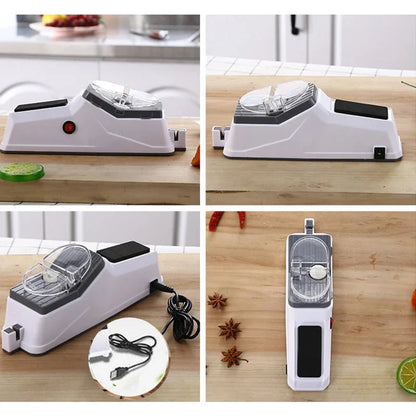 Electric Knife Sharpener - Coarse & Fine Settings for Kitchen Knives