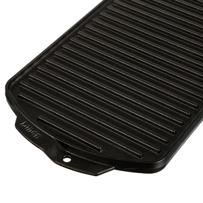 Cast Iron Reversible Grill/Griddle - Pre-Seasoned Dual-Sided Cooking Surface