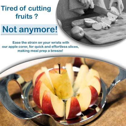Effortlessly Slice and Core Apples with Our Heavy-Duty Stainless Steel Apple Slicer - 12 Blade Extra Large Kitchen Tool