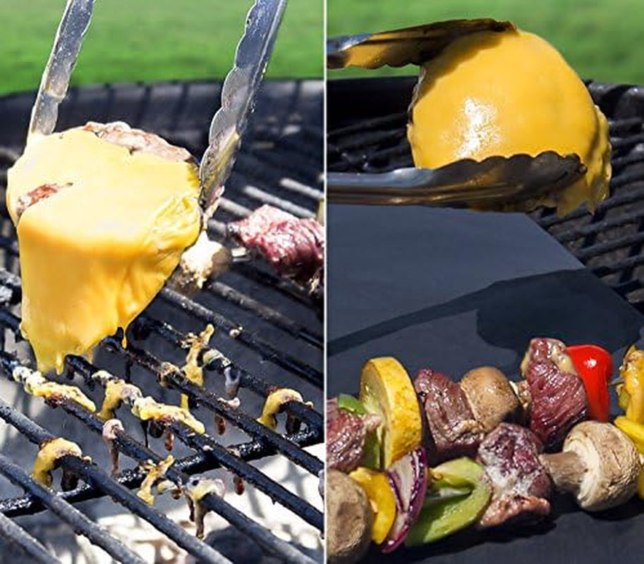 Non-Stick BBQ Grill Mats - Extra Thick & Reusable (Set of 3)