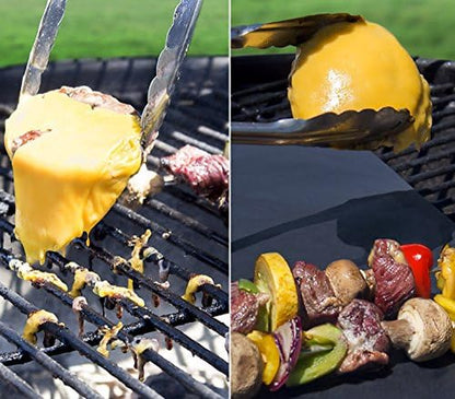 Non-Stick BBQ Grill Mats - Extra Thick & Reusable (Set of 3)