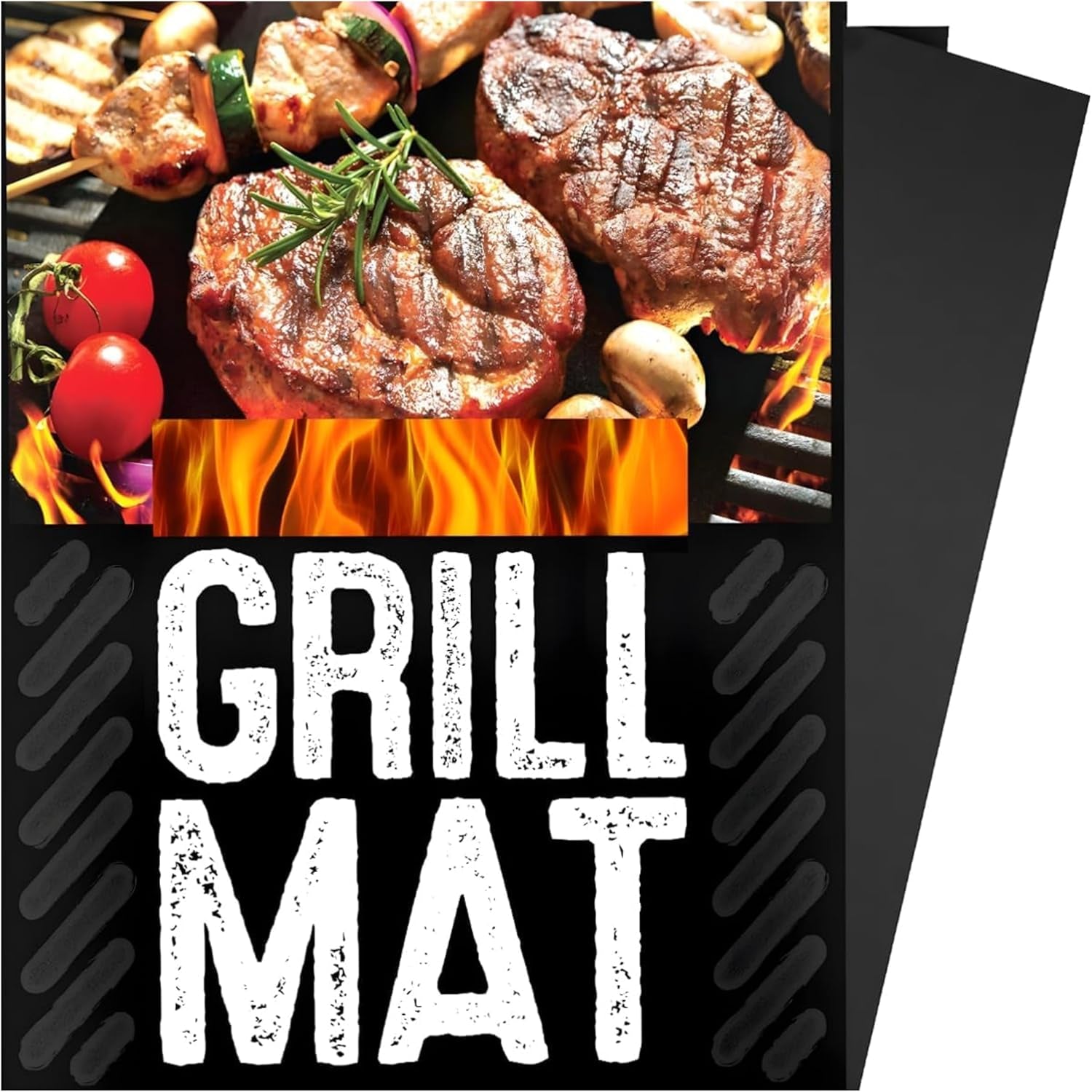Non-Stick BBQ Grill Mats - Extra Thick & Reusable (Set of 3)