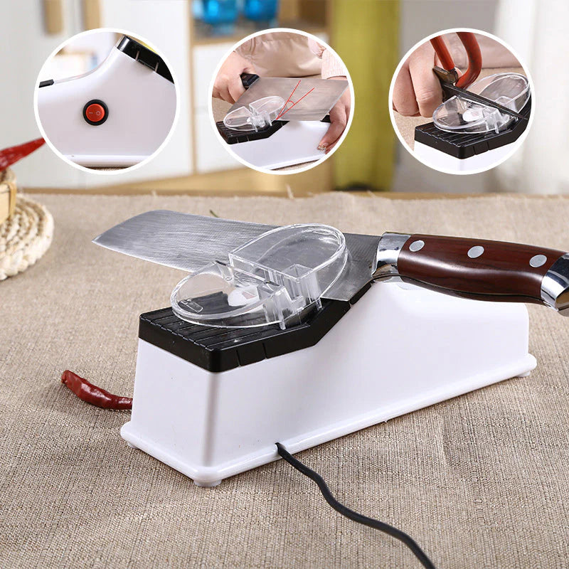 Electric Knife Sharpener - Coarse & Fine Settings for Kitchen Knives