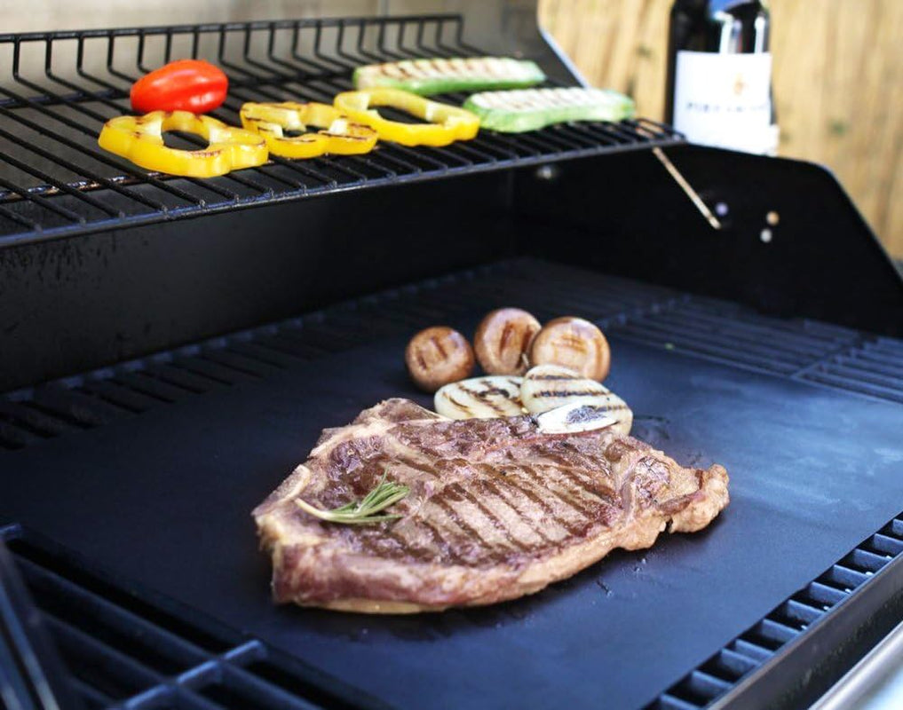 Non-Stick BBQ Grill Mats - Extra Thick & Reusable (Set of 3)