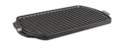 Cast Iron Reversible Grill/Griddle - Pre-Seasoned Dual-Sided Cooking Surface