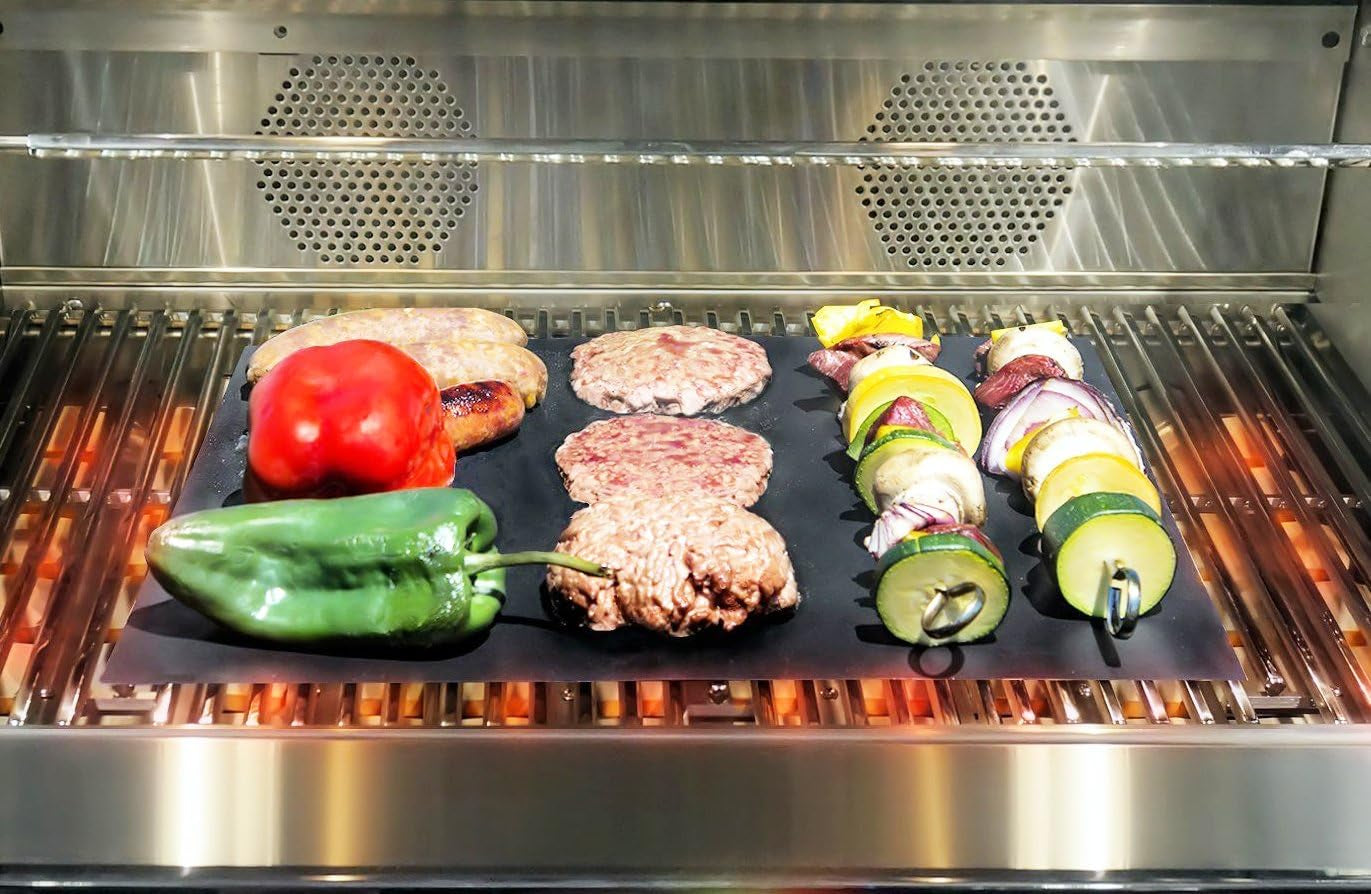 Non-Stick BBQ Grill Mats - Extra Thick & Reusable (Set of 3)