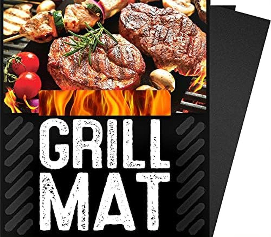 Non-Stick BBQ Grill Mats - Extra Thick & Reusable (Set of 3)