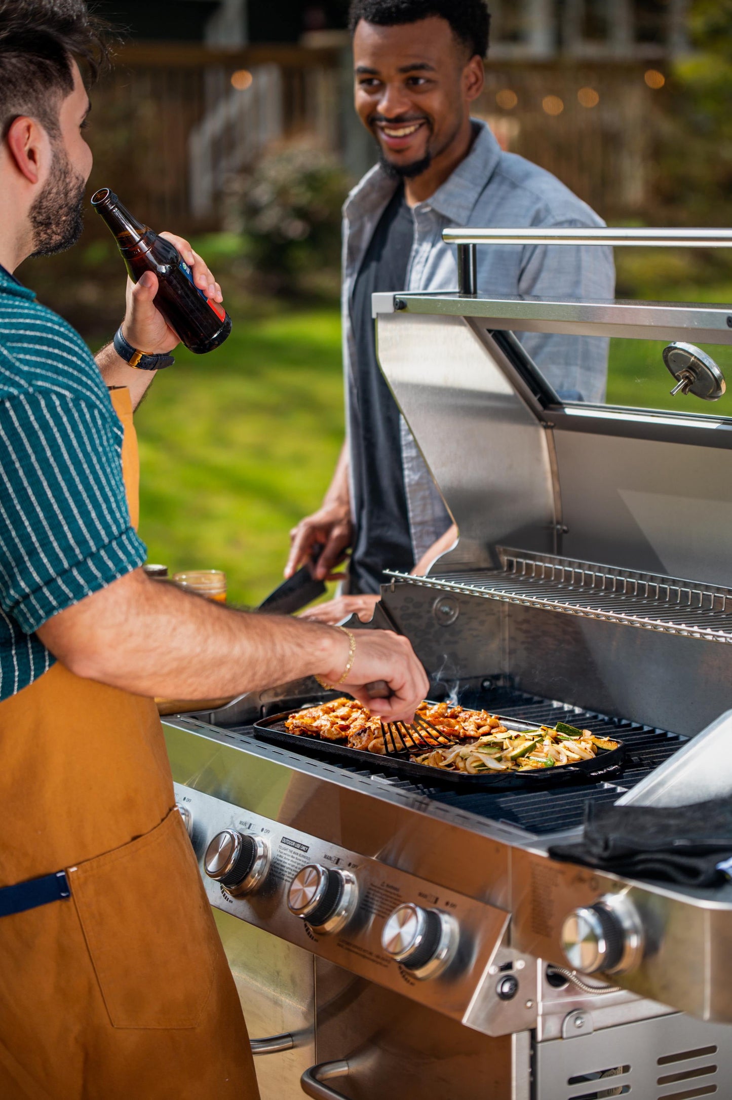 Cast Iron Reversible Grill/Griddle - Pre-Seasoned Dual-Sided Cooking Surface